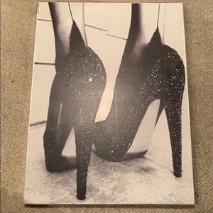 Glam Black and White Heel portrait painting